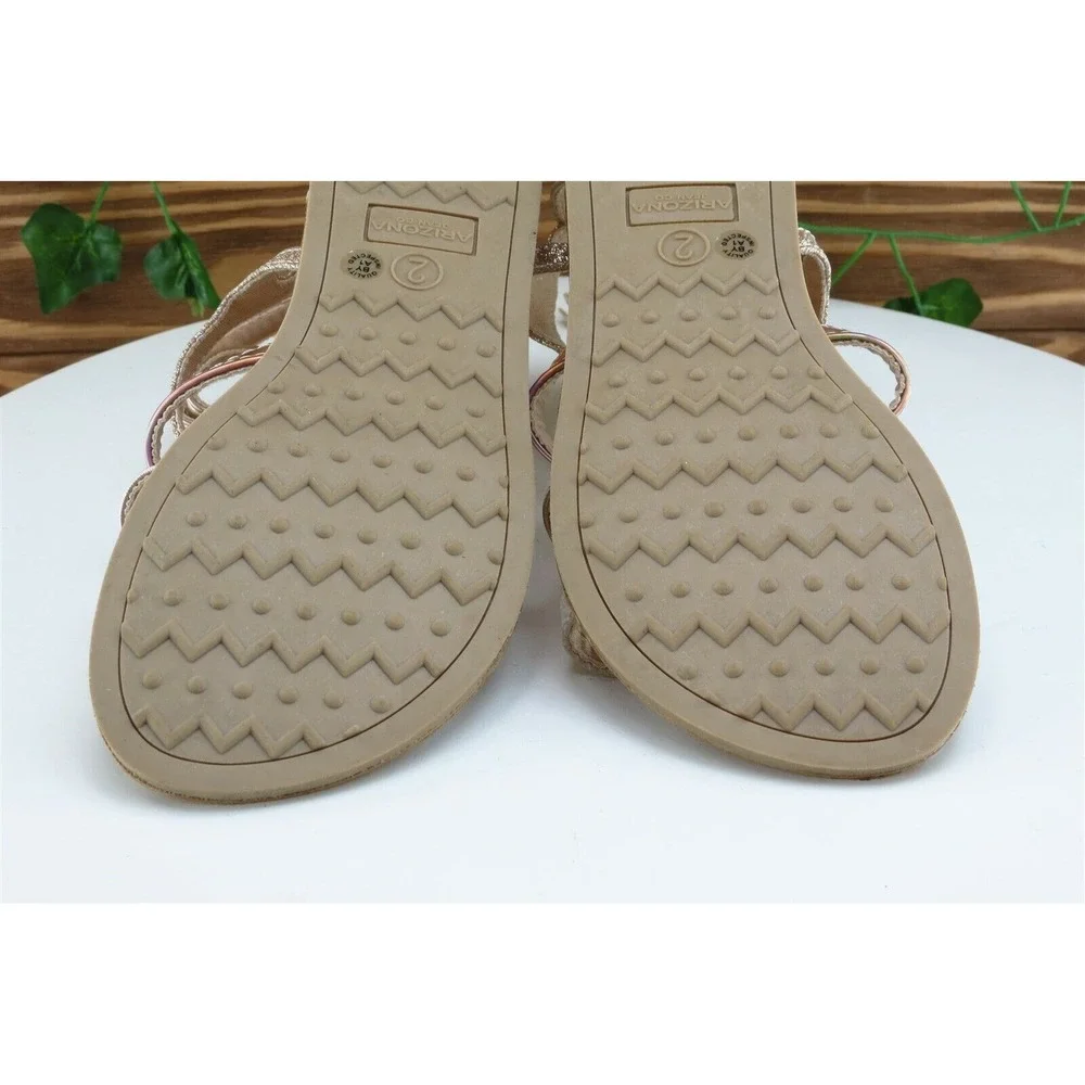 Arizona Girls Youth Size 2 M Beige‎ Gladiator Sandals Synthetic Casual Shoes